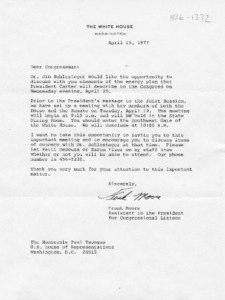 Letter to C from Frank Moore