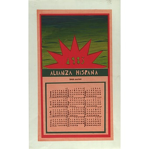 Poster calendar sold to raise funds in 1983