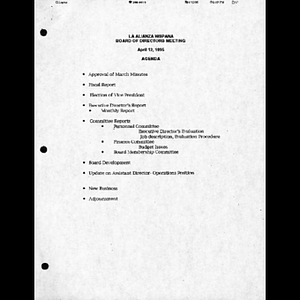 Meeting materials for April 1995
