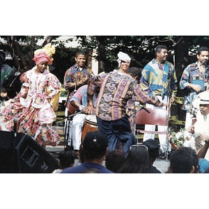 Bomba or plena performance on the outdoor stage at Festival Betances.