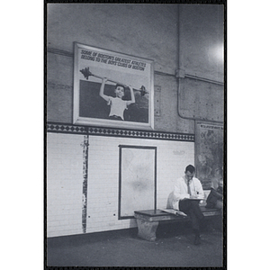 "Promotions - MBTA Stations," Boys' Clubs of Boston poster on display in State Street Station, Boston