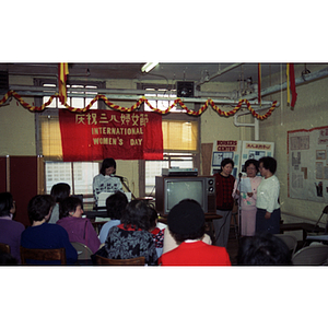 Singers at an International Women's Day event