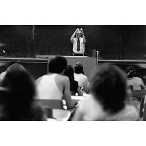 Professor Raymond Robinson teaching a class