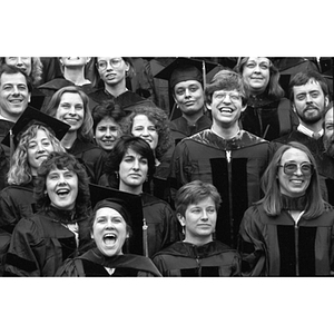 A group of graduates at Law School commencement