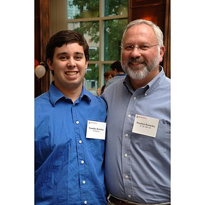 Alumnus, Stephen Rusteika E '82, ME '93, and his son, Timothy, a freshman at Northeastern attending the Alumni Legacy Breakfast