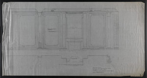 Elevation Toward Fireplace of Front Section, Alterations in Ball Room, F.H. Prince House, 190 Beacon Street, Boston, undated
