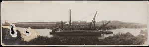 The Governor Herrick filling a barge on the Cape Cod Canal