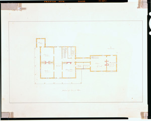 Ground plan of an unidentified Italianate villa, designed by Gervase Wheeler, location unknown, ca. 1848-1849