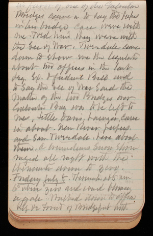 Thomas Lincoln Casey Notebook, November 1894-March 1895, 110, in furor of one of the Galveston