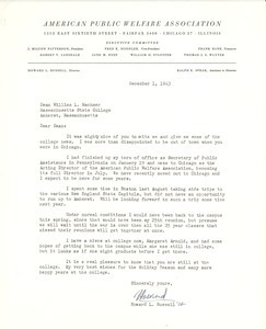 Letter from Howard L. Russell to William L. Machmer