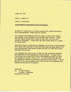 Memorandum from Mark H. McCormack to Arthur J. Lafave