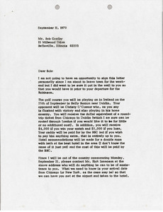 Letter from Mark H. McCormack to Bob Goalby