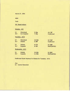 Memorandum from Judy A. Chilcote to Mark H. McCormack