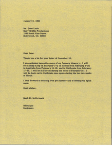 Letter from Mark H. McCormack to Jane Little