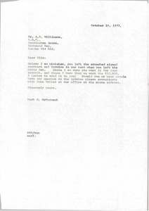 Letter from Mark H. McCormack to A. P. Wilkinson