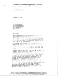 Letter from Mark H. McCormack to Gerry Buckley