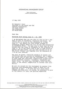 Letter from Mark H. McCormack to Kenneth T. Derr