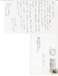 Letter from Barbara Rebeiro to Gloria Xifaras Clark