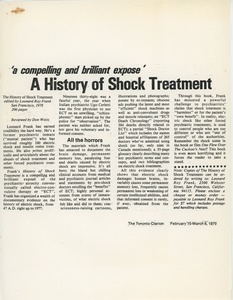 The History of shock treatment