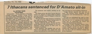 7 Ithacans sentenced for D'Amato sit-in
