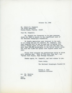 Letter from Norman A. Erbe to Robert H. Campbell