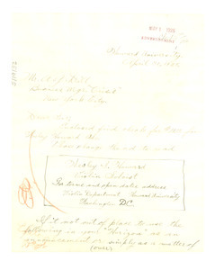 Letter from Wesley Howard to Augustus Granville Dill