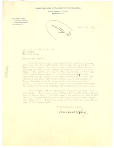 Letter from Howard H. Long to W. E. B. Du Bois