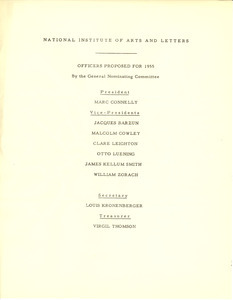 Officers proposed for 1955