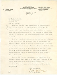 Letter from Brown W. Payne to W. E. B. Du Bois