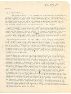 Letter from Alain Locke to W. E. B. Du Bois