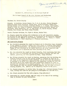 National Council of Arts, Sciences and Professions meeting minutes