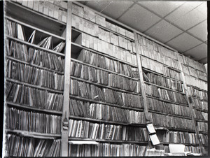 Wall of records at Big John's Oldies but Goodies Land