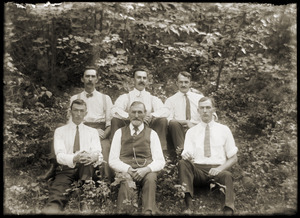 Group portrait of six men (Greenwich, Mass.)