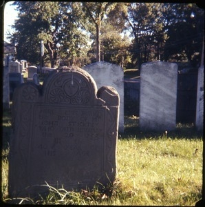 Newbury (Mass.) gravestone: Stickney, John (d. 1733)