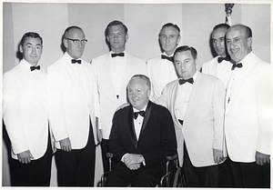 Mayor John F. Collins with John W. Costello, Maurice A. Donahue, John E. Powers, and Harry Della Russo