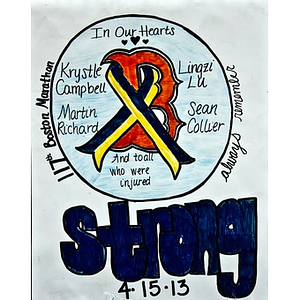 "B Strong (In Our Hearts)" poster from Copley Square Memorial