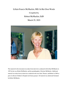 "Lillian Francis McMackin, MD: In Her Own Words"