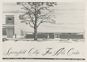 An Architectural Drawing of Dana Fine Arts Center