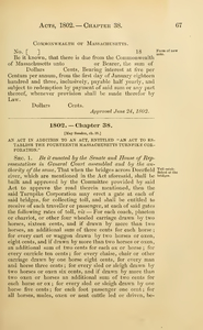 1802 Chap. 0038 An Act In Addition To An Act, Entitled "An Act To Establish The Fourteenth Massachusetts Turnpike Corporation."