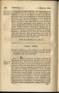 1809 Chap. 0123. An Act In Addition To An Act, Entitled "An Act For The More Speedy And Effectual Suppression Of Tumults And Insurrections In The Commonwealth."