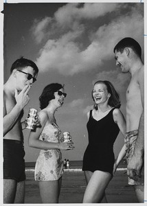 Beach party during Senior Week 1963