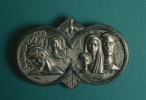 Holy Family and St. Christopher travel medallion
