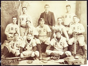 Photo of an early Boston College baseball team