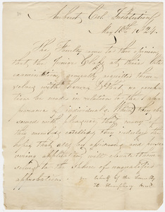 Resolution of the Collegiate Institution faculty regarding the junior class examinations, 1824 May 10