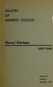 Amherst College Catalog 1947/1948