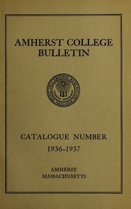 Amherst College Catalog 1936/1937