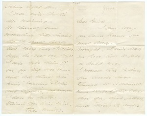 Emily Dickinson letter to Mr. and Mrs. Samuel Bowles