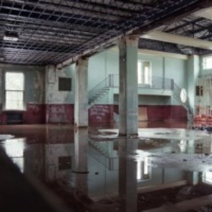 Flooded cafeteria