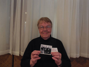 Eileen Fitzgerald at the Irish Immigrant Experience Mass. Memories Road Show