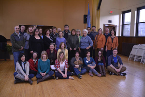 Volunteers and staff at the Allston Brighton Mass. Memories Road Show